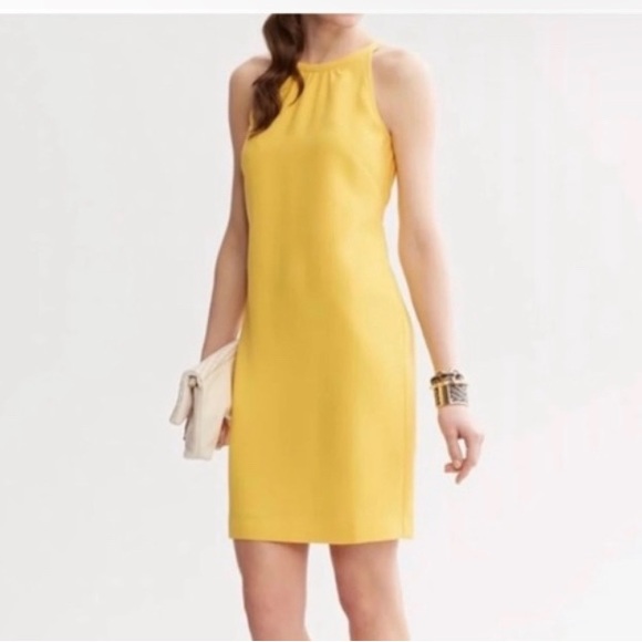 Banana Republic | Dresses | Banana Republic Lemon Drop Halter Mini Dress |  Poshmark